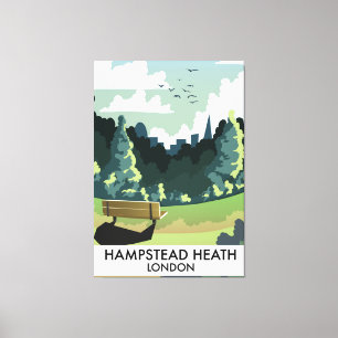 Hampstead Heath London Reiseplakat. Leinwanddruck