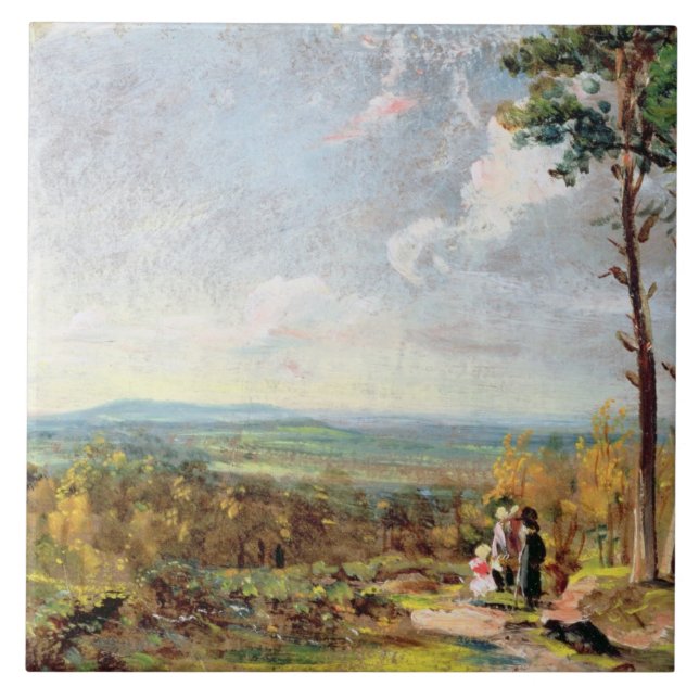 Hampstead Heide, der in Richtung Egge, 1821 blickt Fliese (Vorderseite)