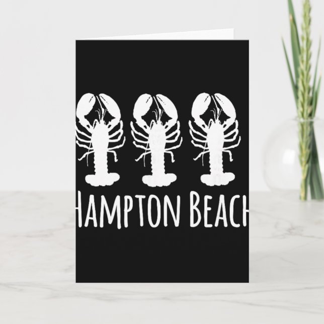 Hampton Beach New Hampshire Lobster Nautical Coast Karte (Vorderseite)