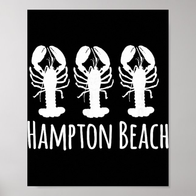 Hampton Beach New Hampshire Lobster Nautical Coast Poster (Vorne)