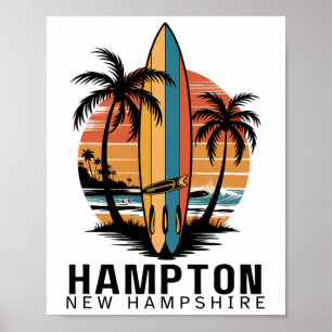 Hampton Beach New Hampshire Surfen Surfer Poster