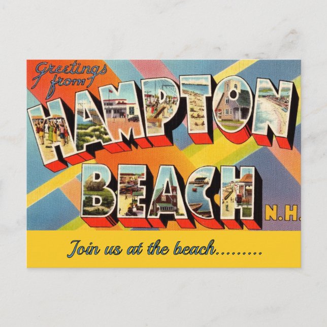 Hampton Beach NH Occasion Postcard Postkarte (Vorderseite)