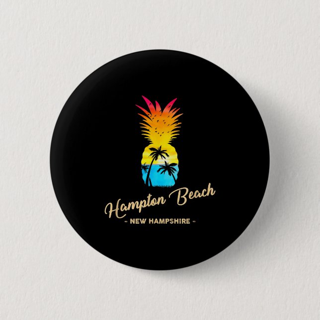 Hampton Beach Souvenir Ne - New Hampshire Men Wome Button (Vorderseite)