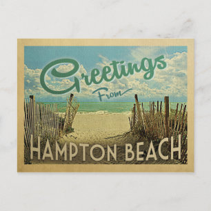 Hampton Beach Vintage Travel Postkarte