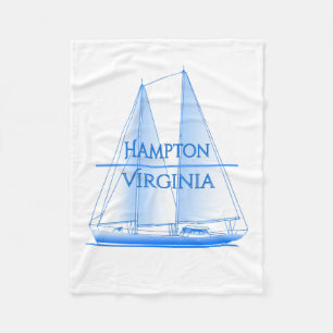 Hampton Coastal Nautical Sailing Fleecedecke