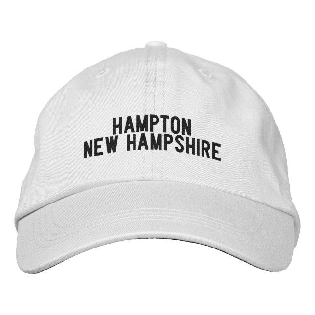 Hampton New Hampshire Hat Bestickte Baseballkappe (Vorderseite)