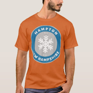Hampton New Hampshire NE Winter Snow Snowflake Sou T-Shirt