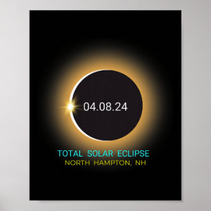 Hampton Nh Total Solar Eclipse 040824 New Hampshir Poster