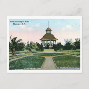 Hampton Park, Charleston SC Vintage Postkarte