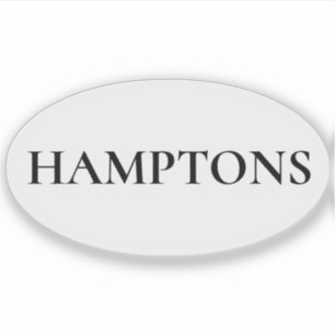 Hampton-Strandmode-Küsten-Maßgeschneiderter Vinyl- Aufkleber