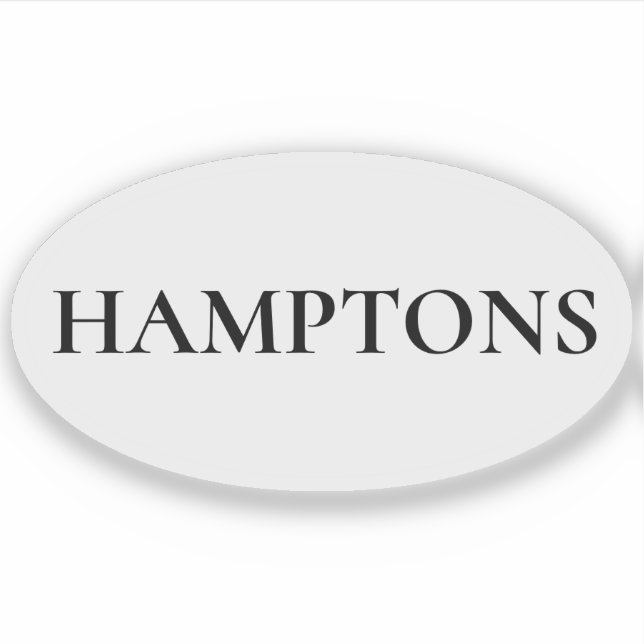 Hampton-Strandmode-Küsten-Maßgeschneiderter Vinyl- Aufkleber (Vorderseite)