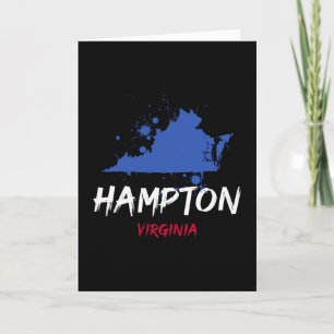 Hampton Virginia Va Farbklecks Urlaubserinnerung Karte