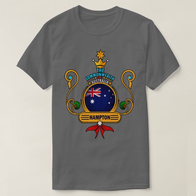 Hampton Vorort Australian Flag Souvenir T-Shirt (Design vorne)