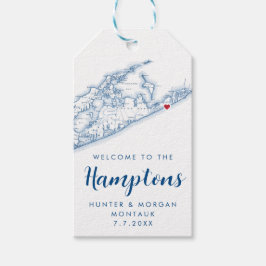 Hamptons Elegante Moderne Marine Gastgeschenk Hoch Geschenkanhänger