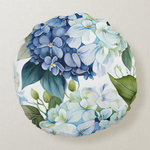 Hamptons Hydrangeas Cushion Rundes Kissen