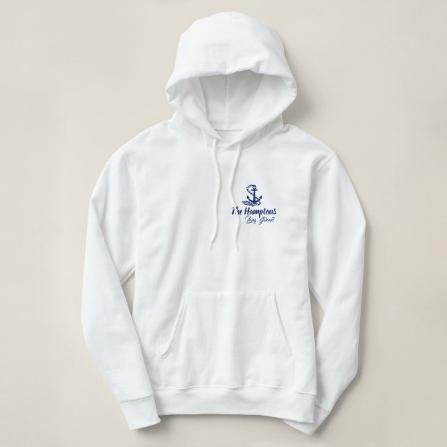 Hamptons - Long Island - nautischer Stil Hoodie (Design vorne)