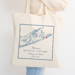 Hamptons Montauk Wedding Welcome Tote Bag Tragetasche