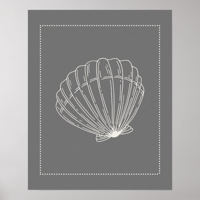 Hamptons Style Lion's Paw-Muschel Poster (Vorne)