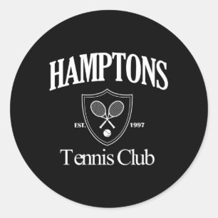 Hamptons Tennis Club Preppy Style Ästhetik Runder Aufkleber