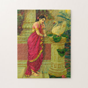 Hamsa and Damayanti by Raja Ravi Varma Puzzle