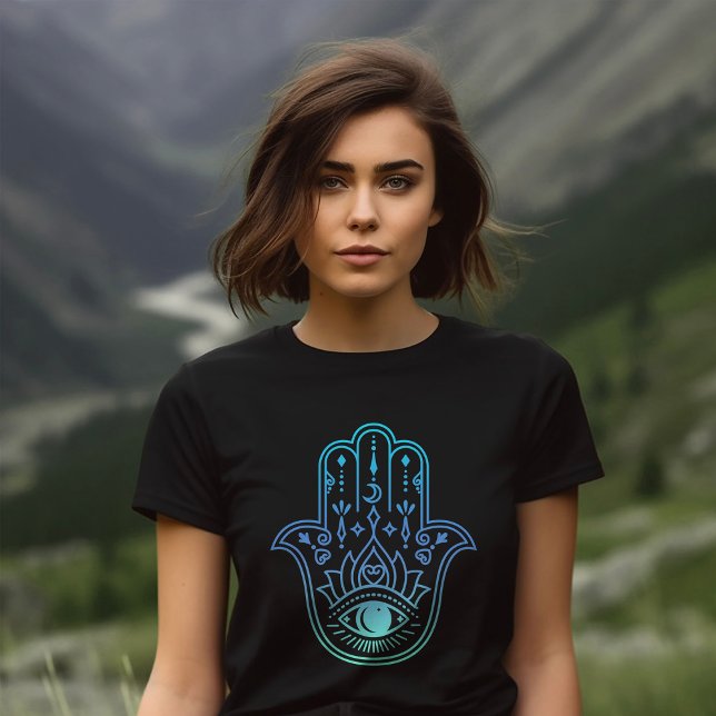 Hamsa Auge oder Hand Fatima Evil Eye Protection T-Shirt (Von Creator hochgeladen)