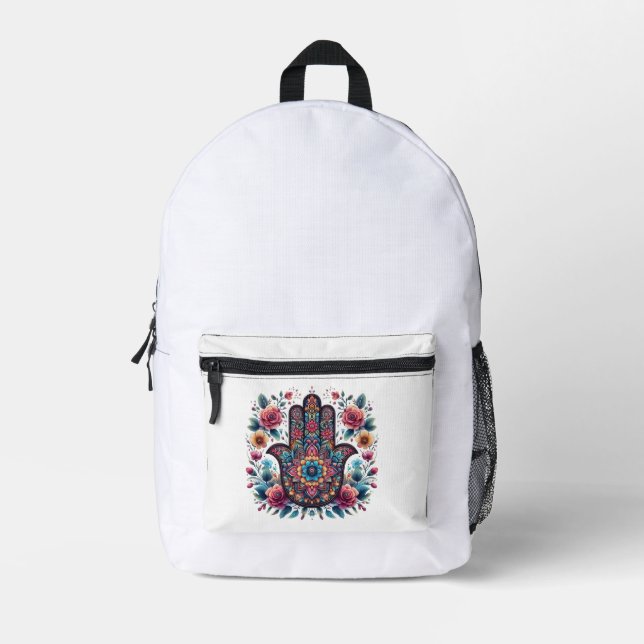 Hamsa Backpack Bedruckter Rucksack (Vorderseite)