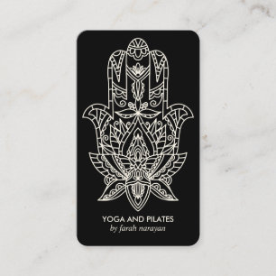 Hamsa Black Wellness Wellness-Center Massage Yog Visitenkarte