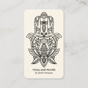 Hamsa Black Wellness Wellness-Center Massage Yoga Visitenkarte