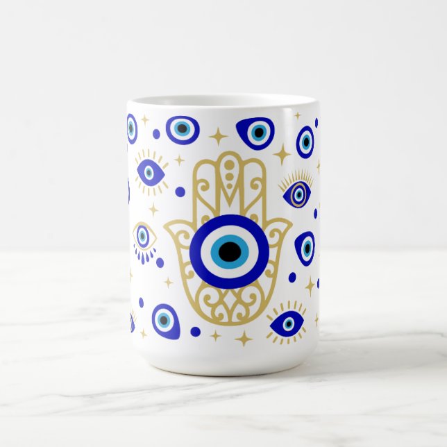 Hamsa Böser Blick Tasse (Mittel)