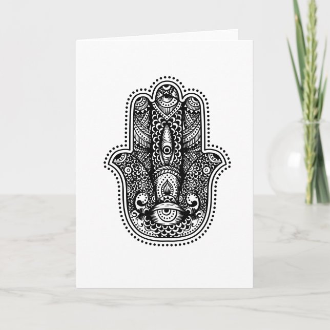 Hamsa Die Hand der Göttin Karte (Vorderseite)