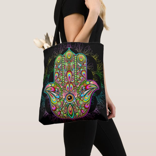 Hamsa Fatma Hand Psychedelic Art (Von Nahem)