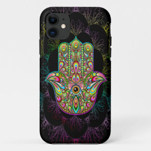 Hamsa Fatma Hand Psychedelic Art Case-Mate iPhone Hülle