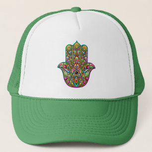 Hamsa Fatma Hand Psychedelic Art Truckerkappe