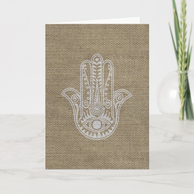 HAMSA Hand des Fatima-Symbolamuletts Karte (Vorderseite)