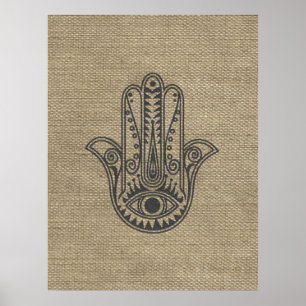 HAMSA Hand des Fatima-Symbols Amulet Poster