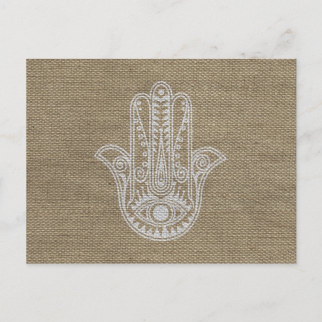 HAMSA Hand des Fatima-Symbols Amulet Postkarte (Vorderseite)