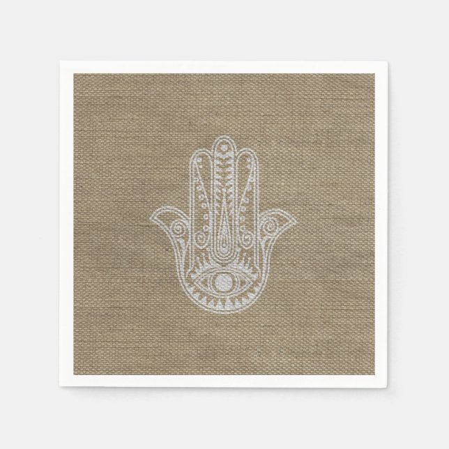 HAMSA Hand des Fatima-Symbols Amulet Serviette (Vorderseite)