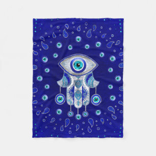 Hamsa Hand-Evil Eye Amulet Fleecedecke
