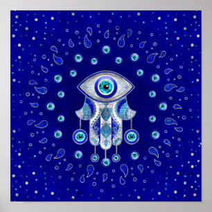 Hamsa Hand-Evil Eye Amulet Poster