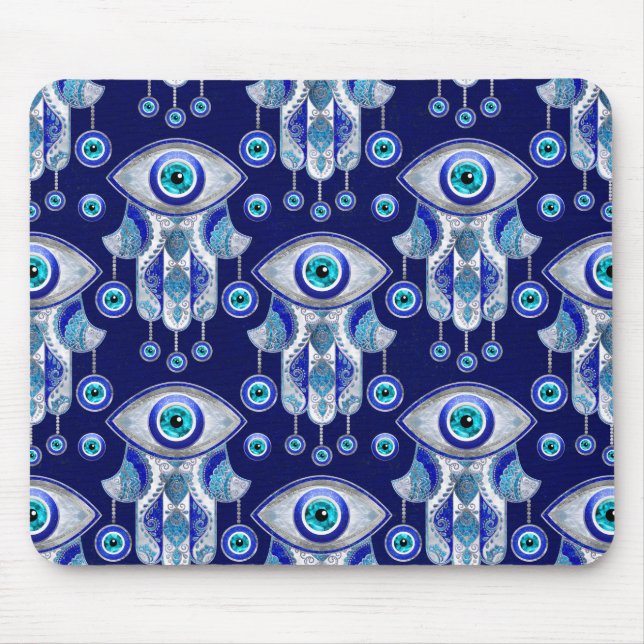Hamsa Hand-Evil Eye Pattern Mousepad (Vorne)