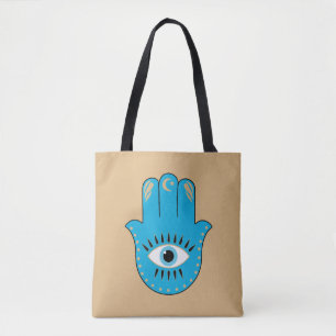 Hamsa Hand griechisches Evil Eye Blue