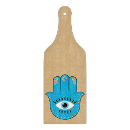 Hamsa Hand griechisches Evil Eye Blue Schneidebrett