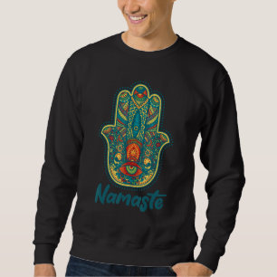 Hamsa-Hand-Namaste-Hinduismus-Yoga-Araber Sweatshirt