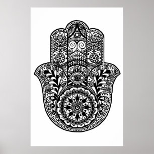 Hamsa Hand Print Poster