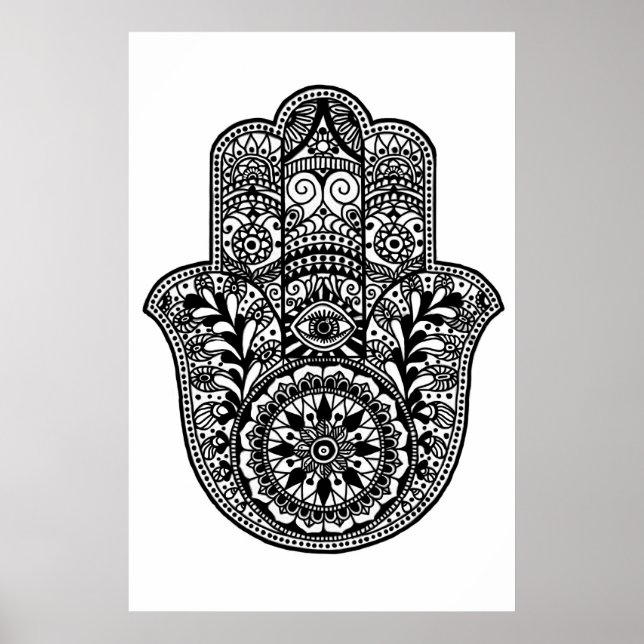 Hamsa Hand Print Poster (Vorne)