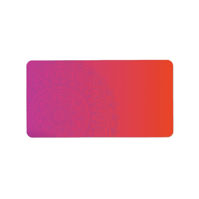 HAMSA HAND Red Orange Drucken Sie Ihre eigenen Eti Adressaufkleber (Vorne)