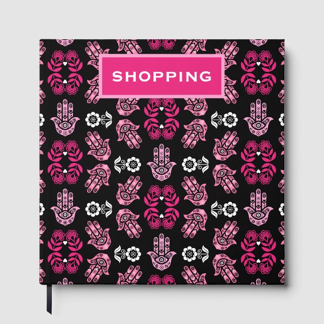 Hamsa-Hand-Schutz-Kunst Gästebuch (Vorderseite)
