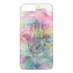 HAMSA Hand Symbol Farbige Wasserfarbe Case-Mate iPhone Hülle