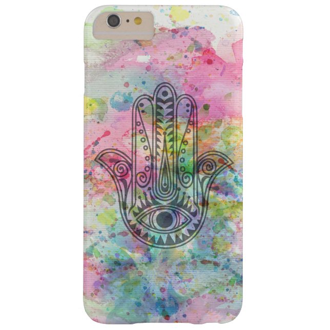 HAMSA Hand Symbol Farbige Wasserfarbe Case-Mate iPhone Hülle (Rückseite)