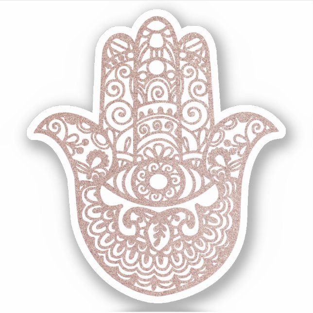 Hamsa Hand Viel Glück Aufkleber (Vorderseite)